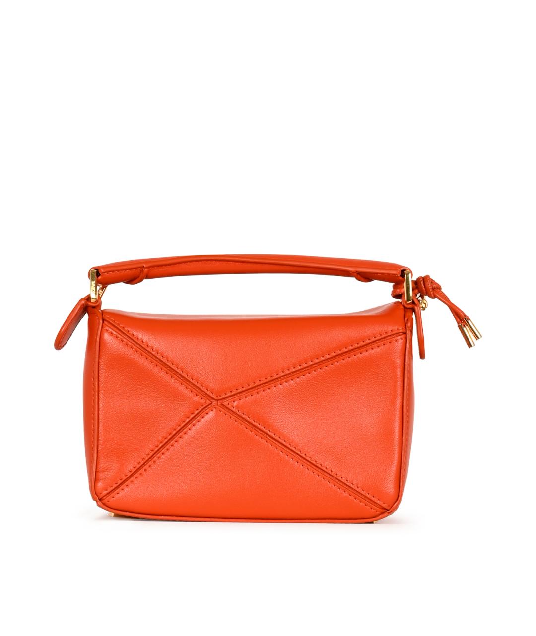 LOEWE Оранжевая кожаная сумка через плечо, фото 6