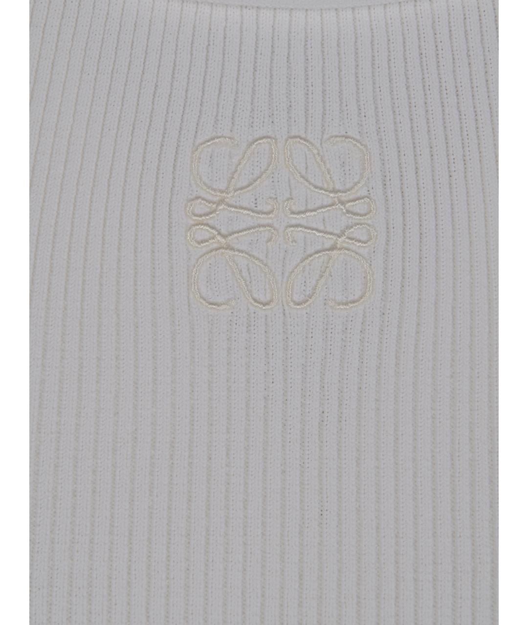 LOEWE Белая хлопковая майка, фото 3