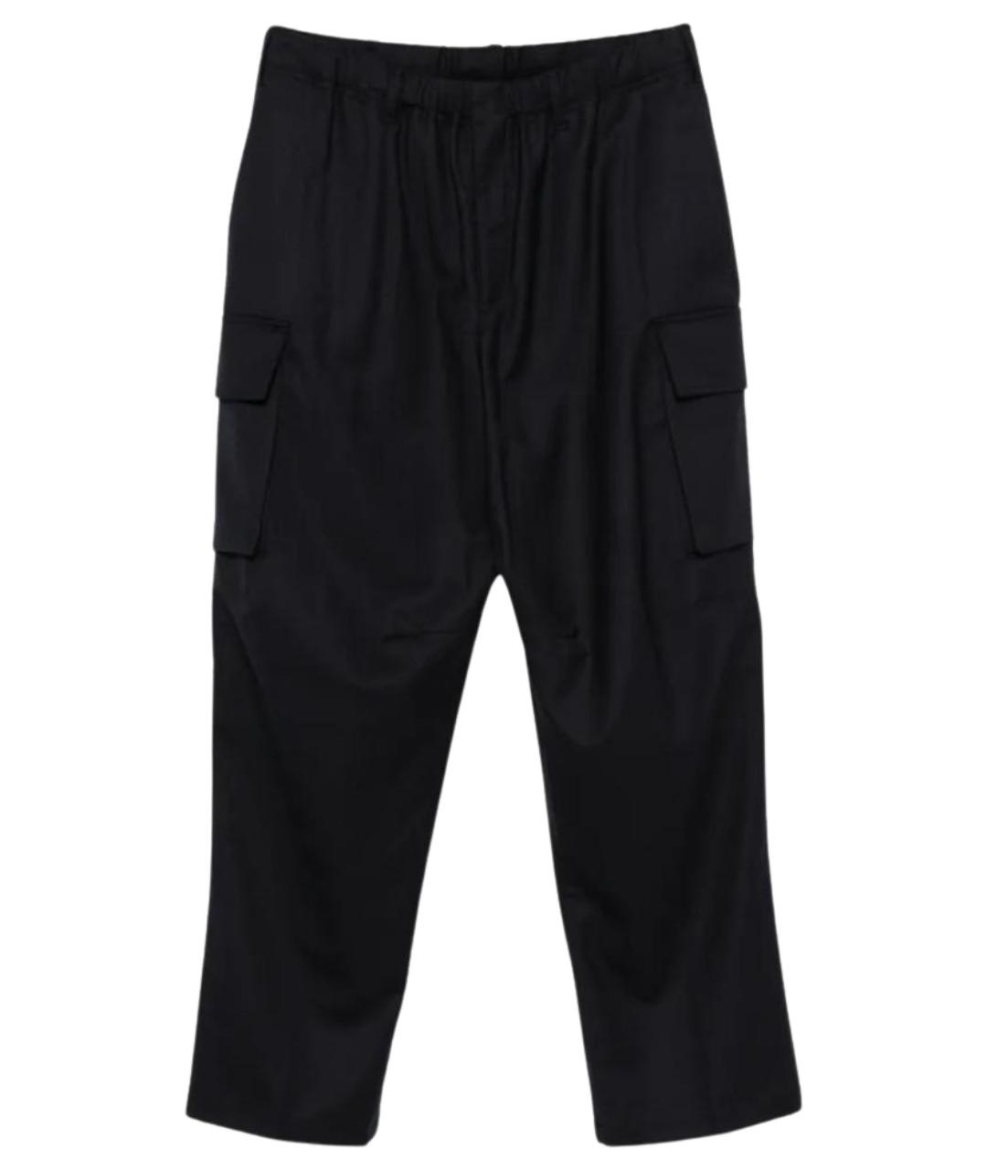 LARDINI Темно-синие шерстяные повседневные брюки, фото 1
