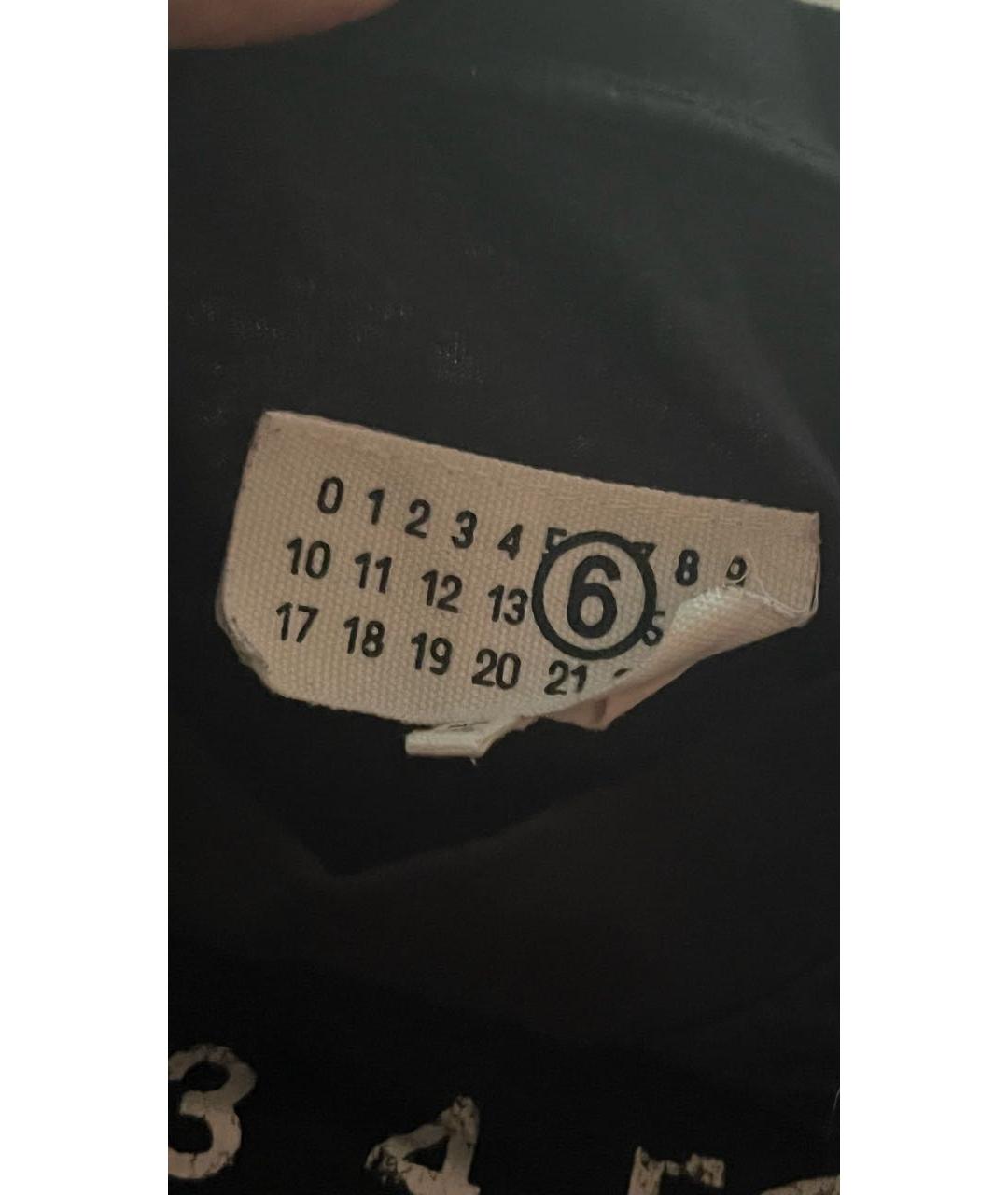 MM6 MAISON MARGIELA Черная хлопковая футболка, фото 3