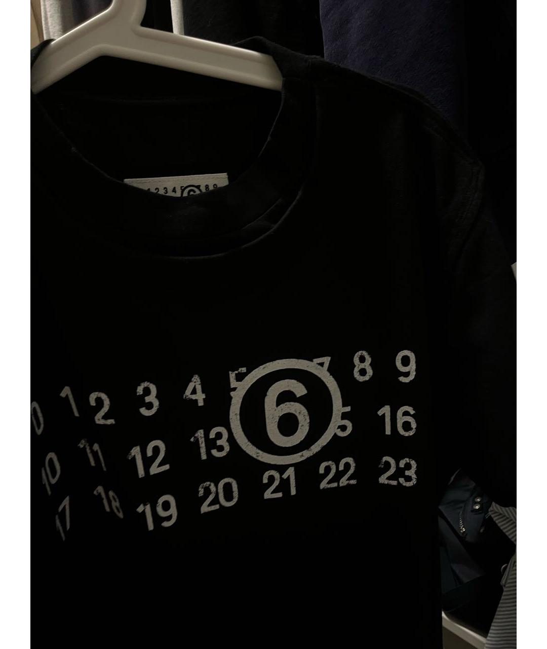 MM6 MAISON MARGIELA Черная хлопковая футболка, фото 4