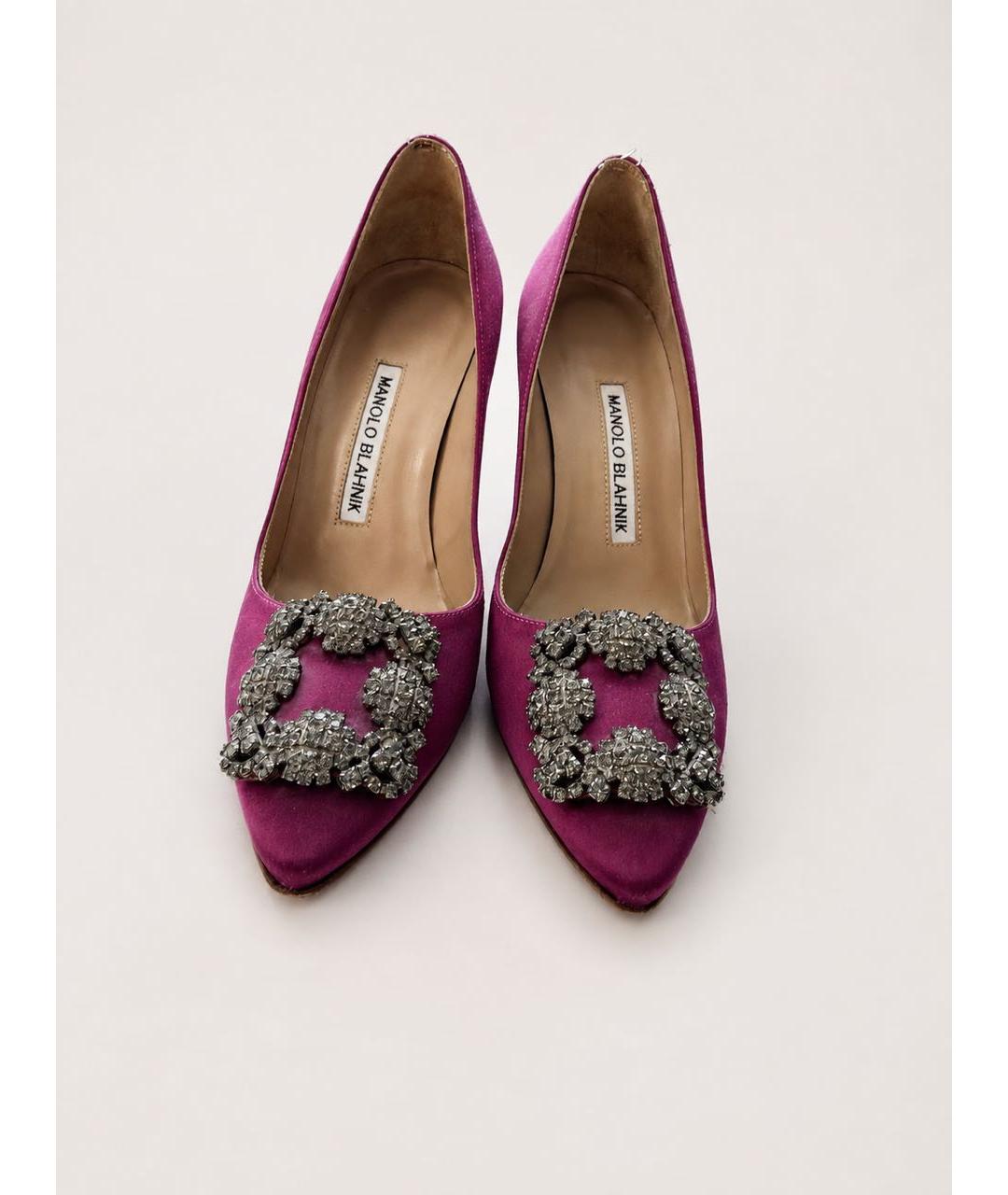 MANOLO BLAHNIK Фуксия текстильные туфли, фото 2