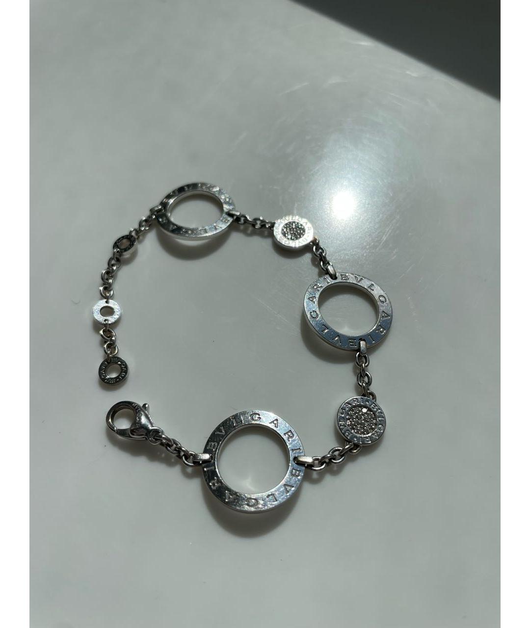 BVLGARI Серебряный браслет из белого золота, фото 4