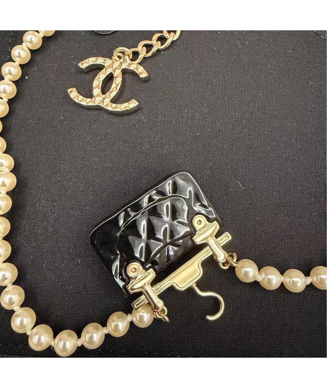 CHANEL Черное колье, фото 4