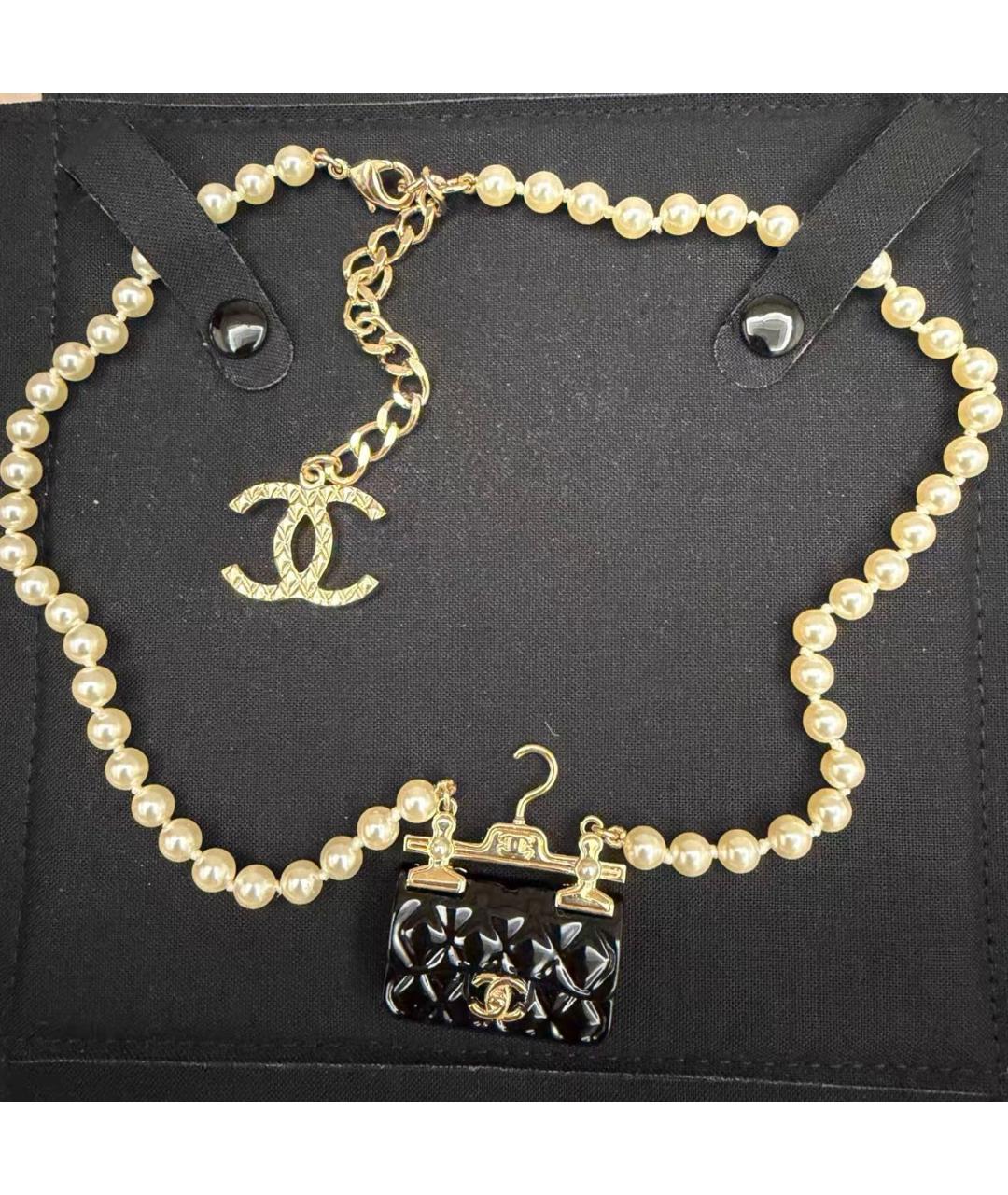 CHANEL Черное колье, фото 2