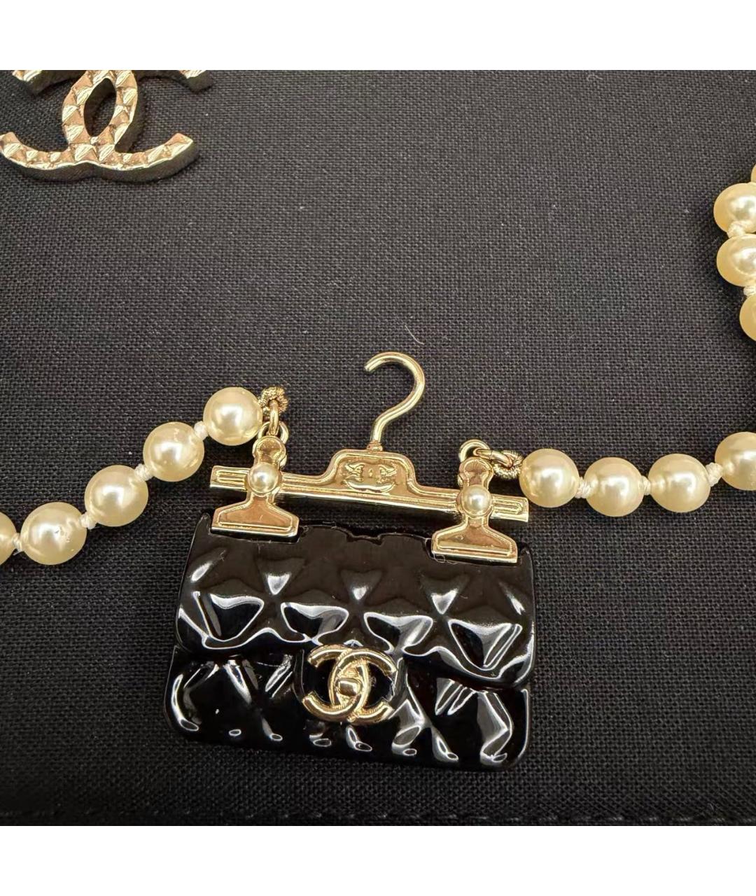 CHANEL Черное колье, фото 3