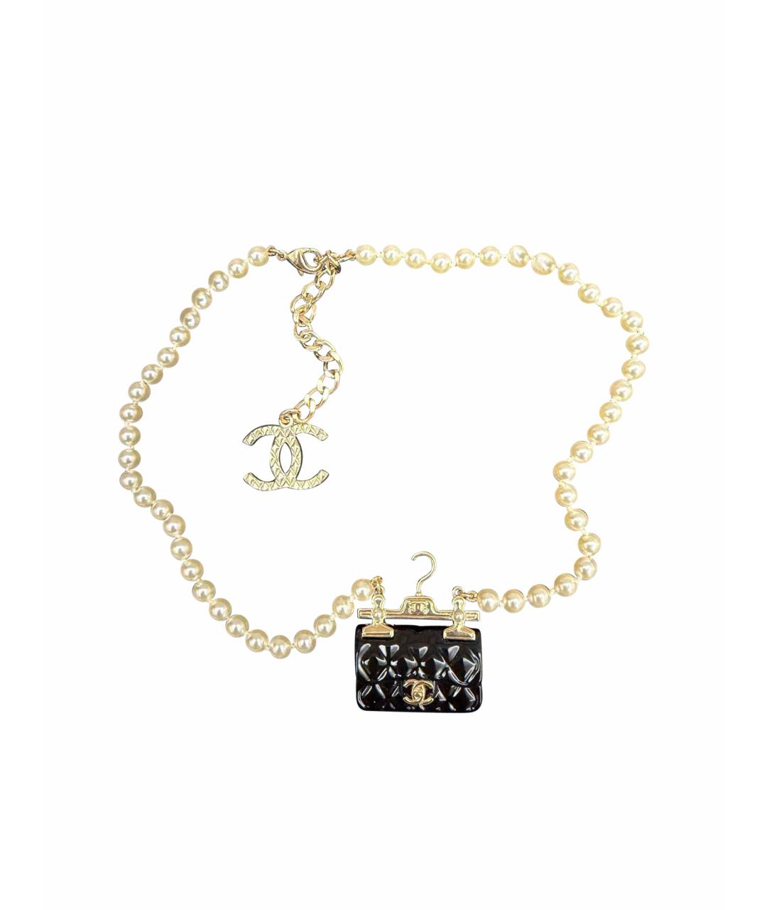 CHANEL Черное колье, фото 1