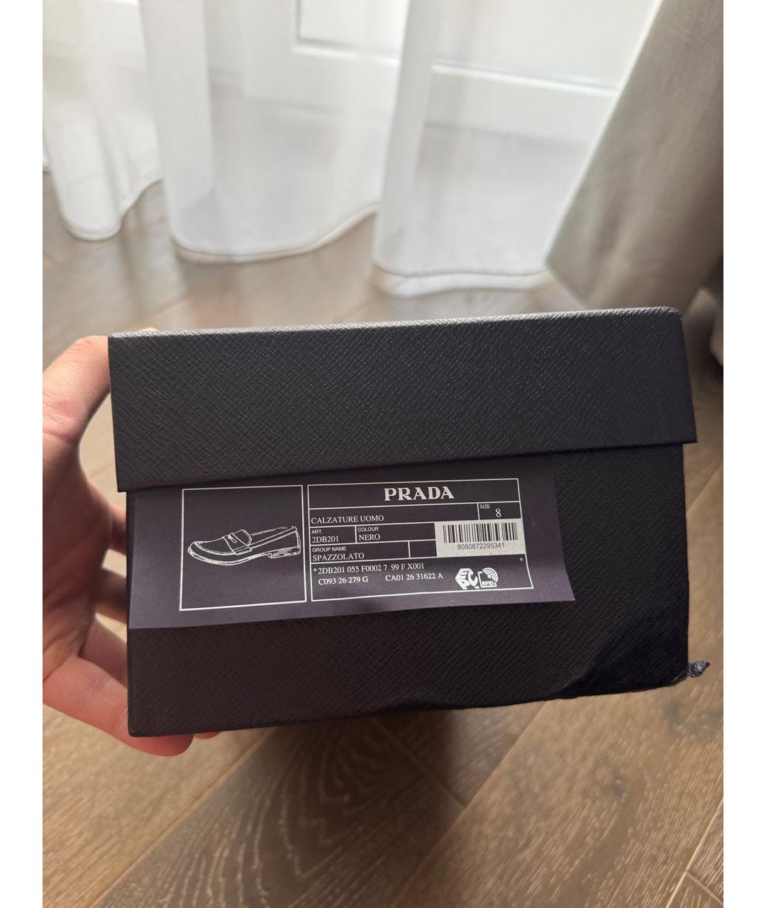 PRADA Черные кожаные лоферы, фото 6