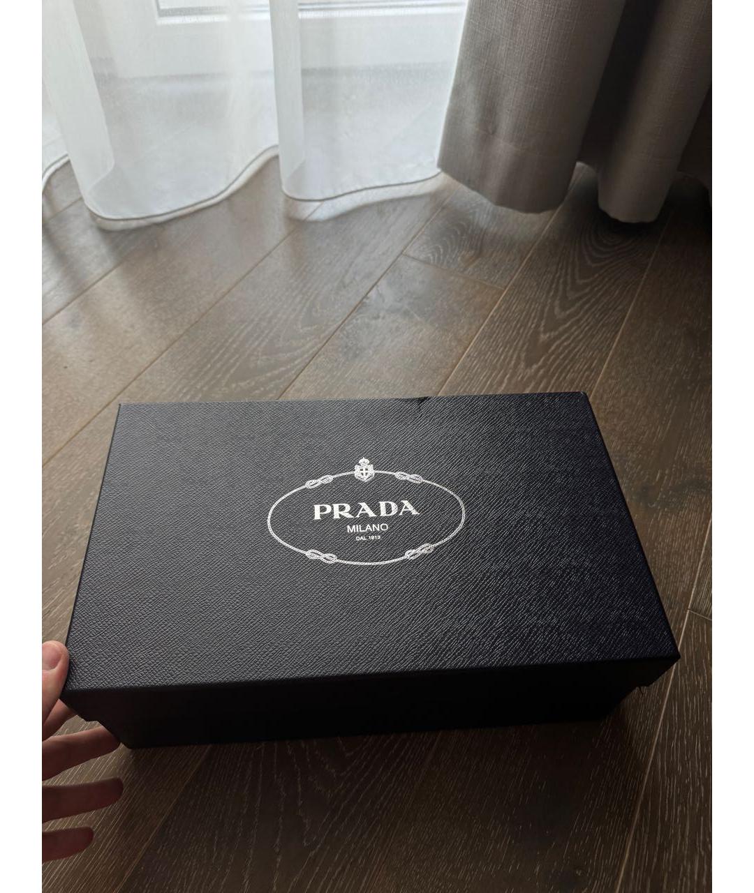 PRADA Черные кожаные лоферы, фото 5