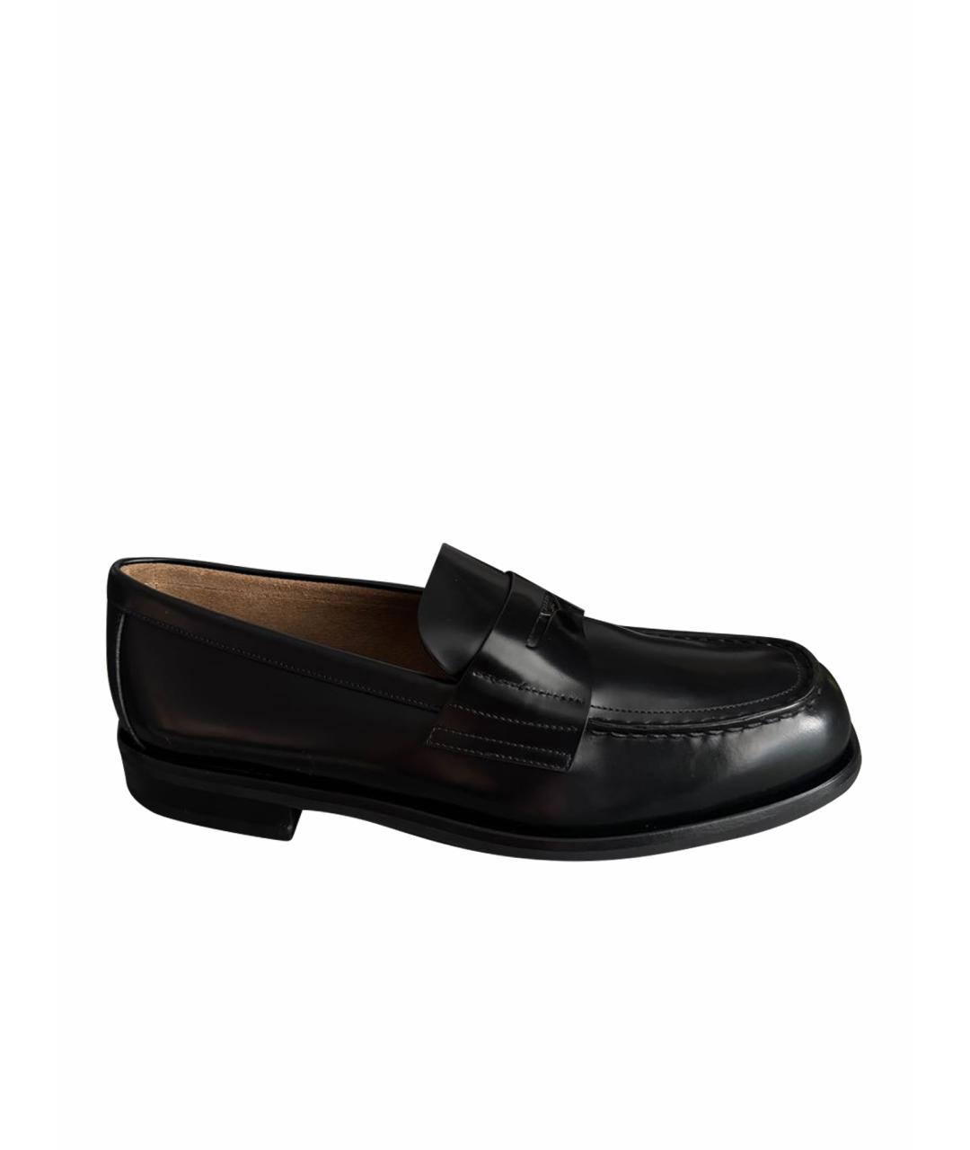 PRADA Черные кожаные лоферы, фото 1