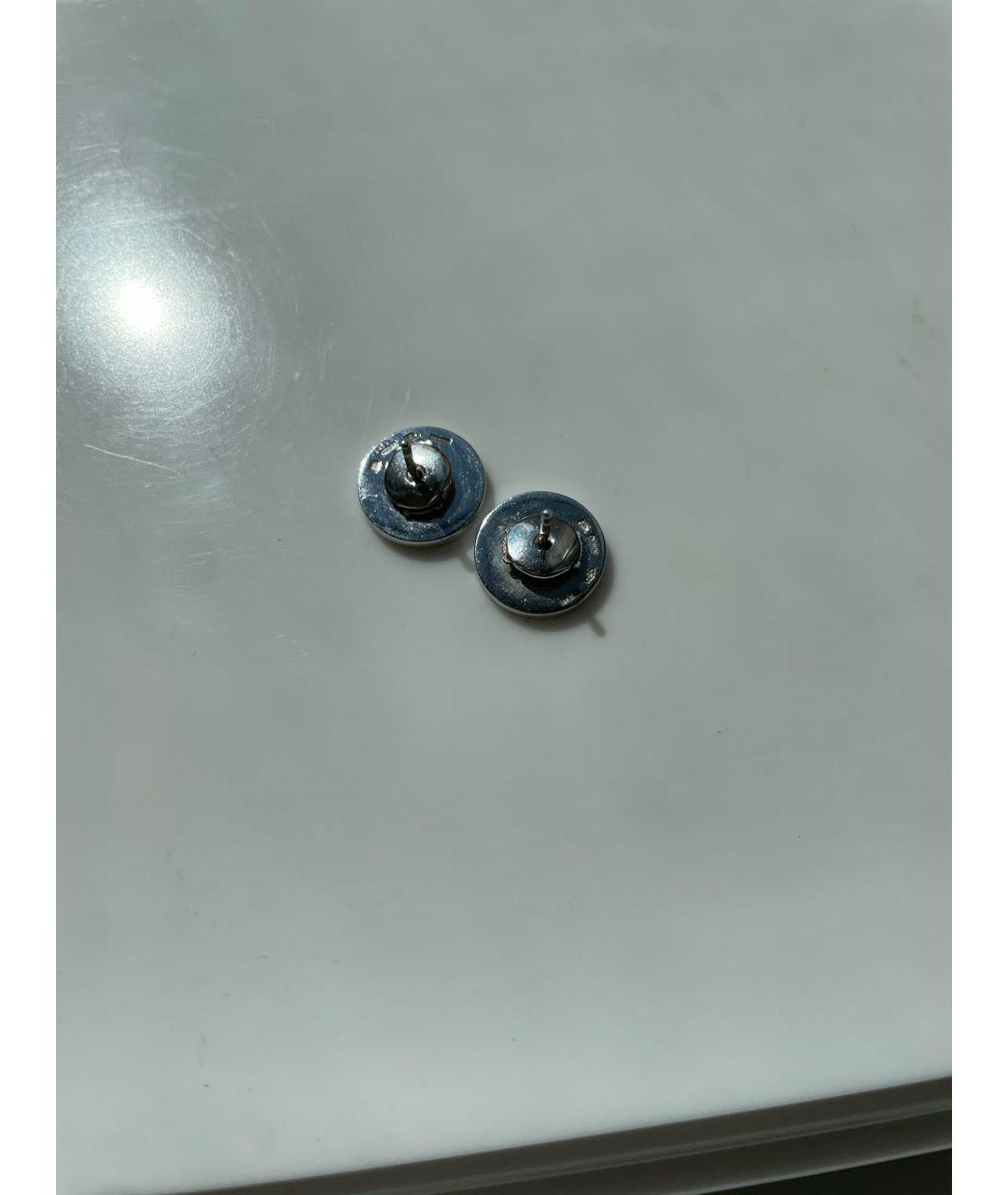 BVLGARI Серебряные серьги из белого золота, фото 3