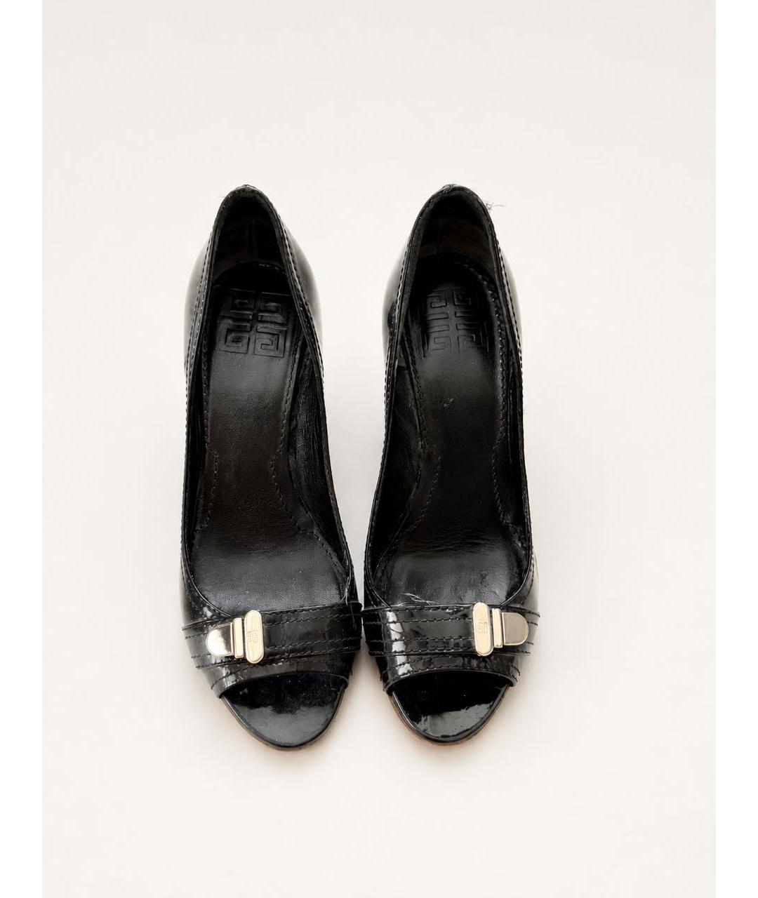 GIVENCHY Черные босоножки из лакированной кожи, фото 2