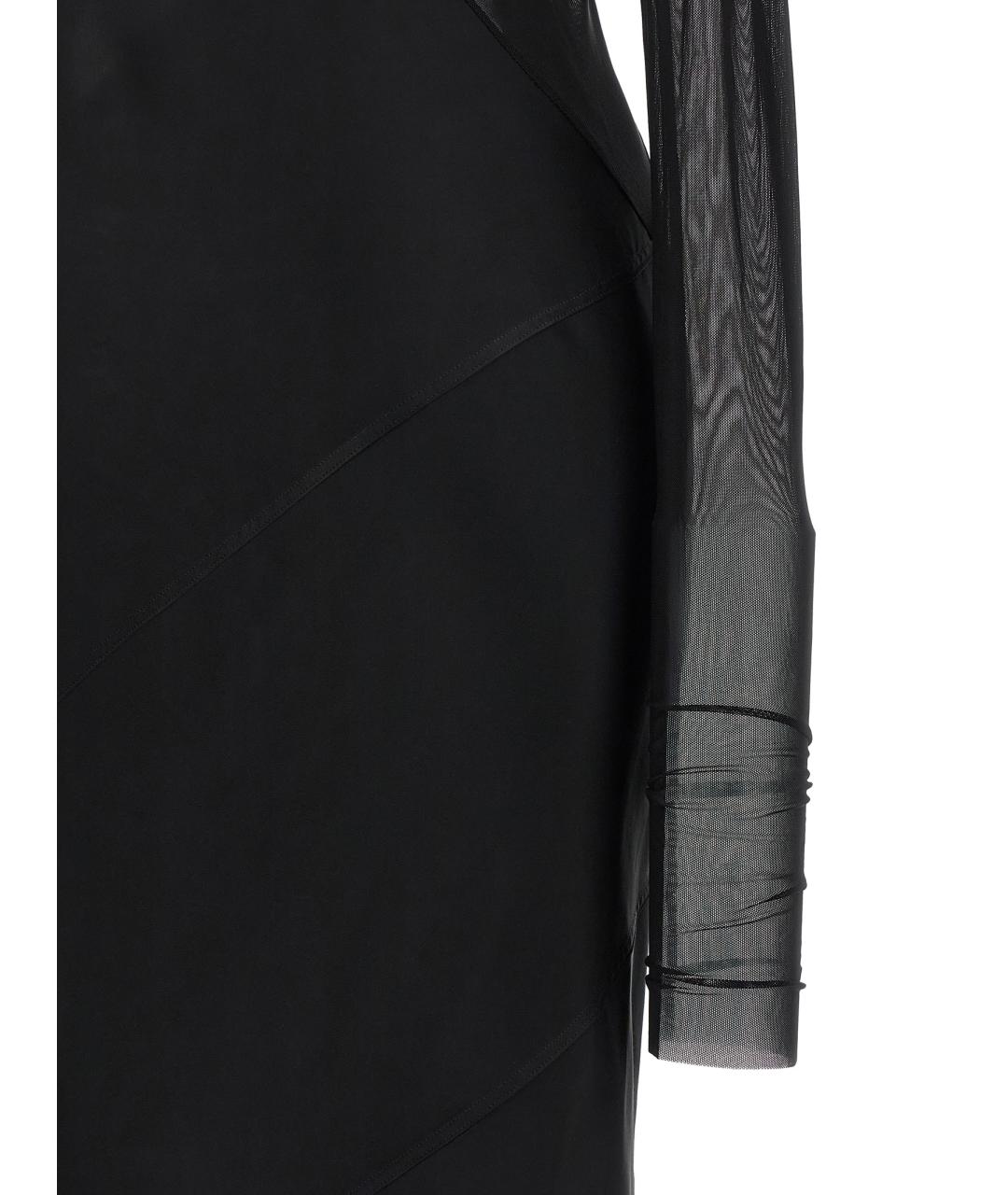 RICK OWENS Черное полиамидовое вечернее платье, фото 4