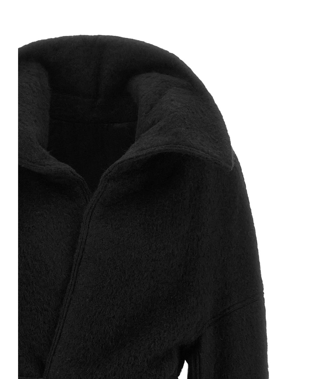 RICK OWENS Черное шерстяное пальто, фото 3