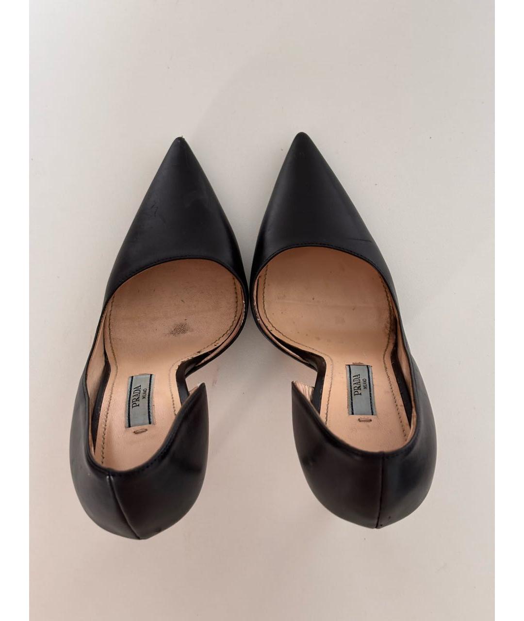 PRADA Черные кожаные туфли, фото 3