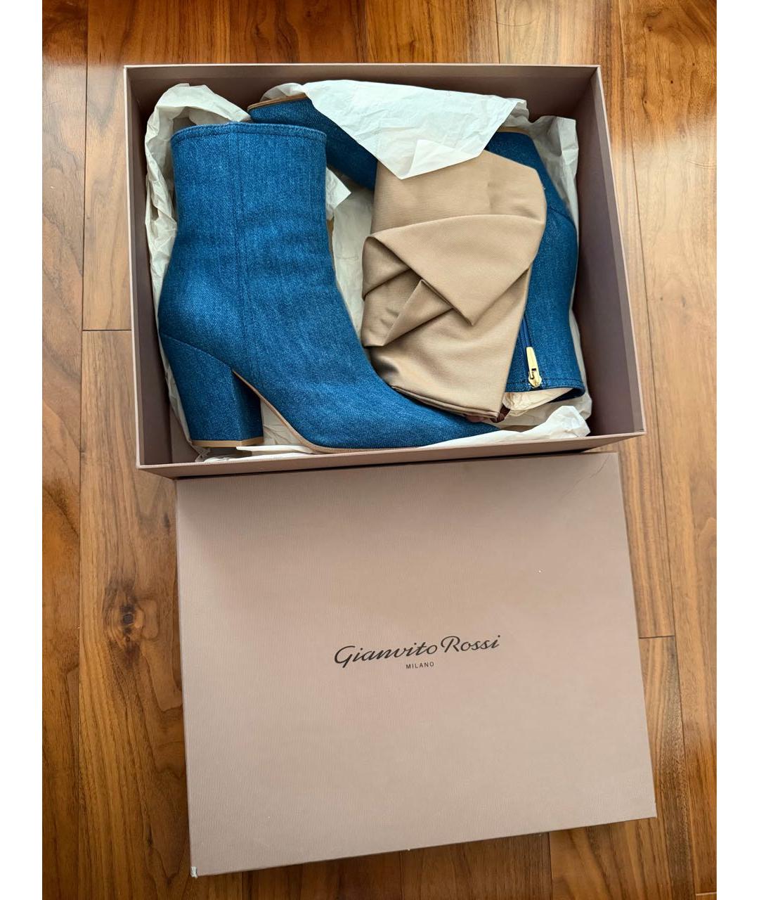 GIANVITO ROSSI Синие ботинки, фото 6