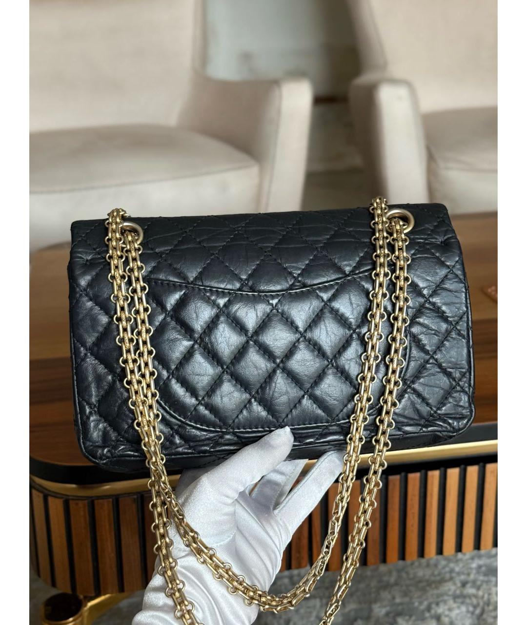 CHANEL Черная кожаная сумка через плечо, фото 3