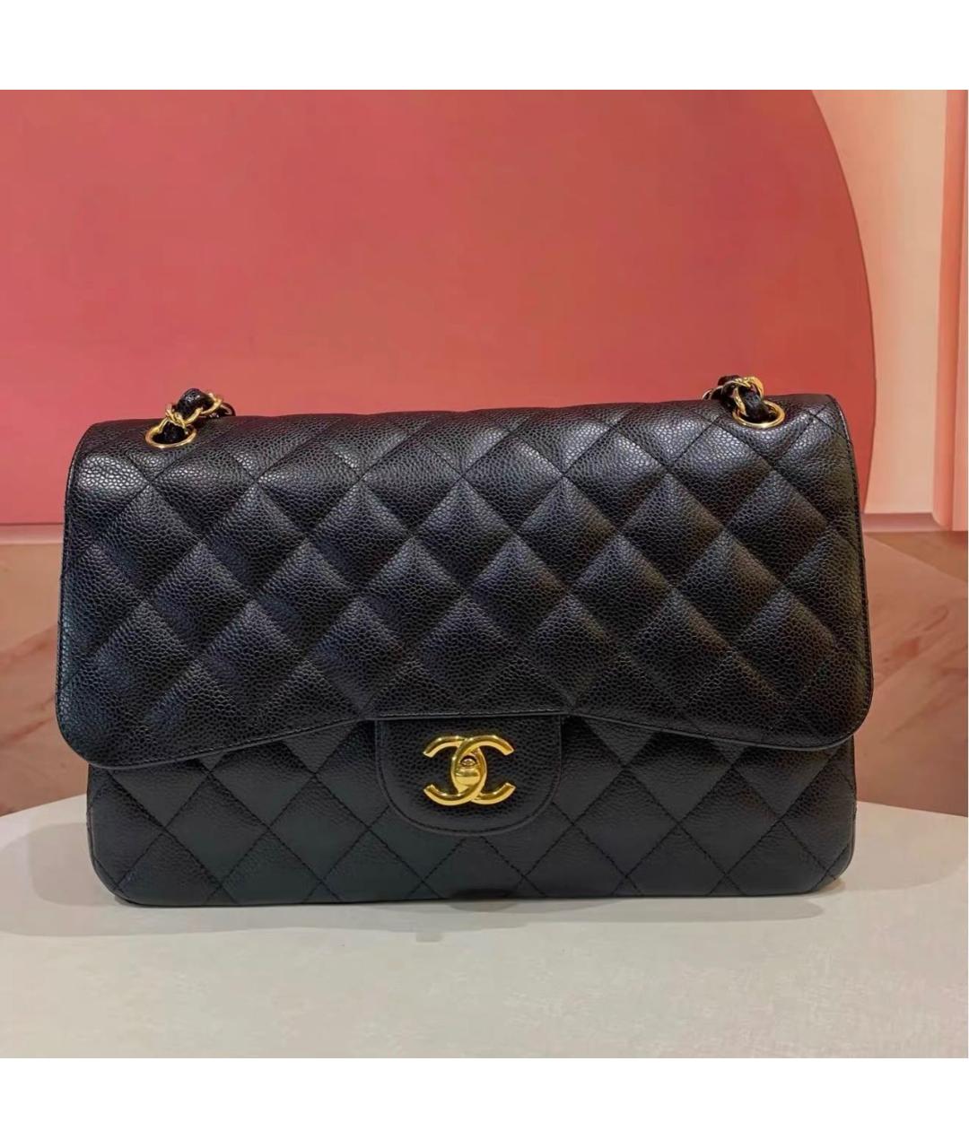CHANEL Черная кожаная сумка через плечо, фото 2