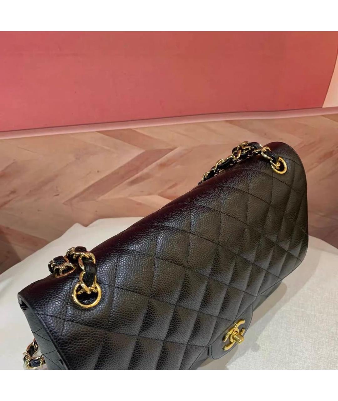 CHANEL Черная кожаная сумка через плечо, фото 6