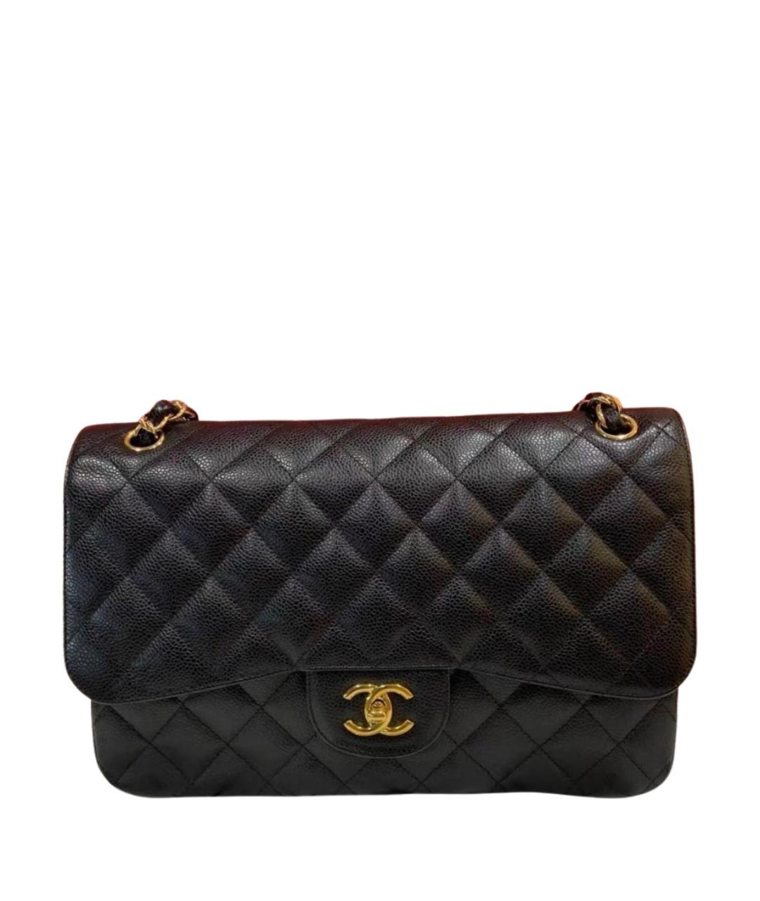 CHANEL Черная кожаная сумка через плечо, фото 1