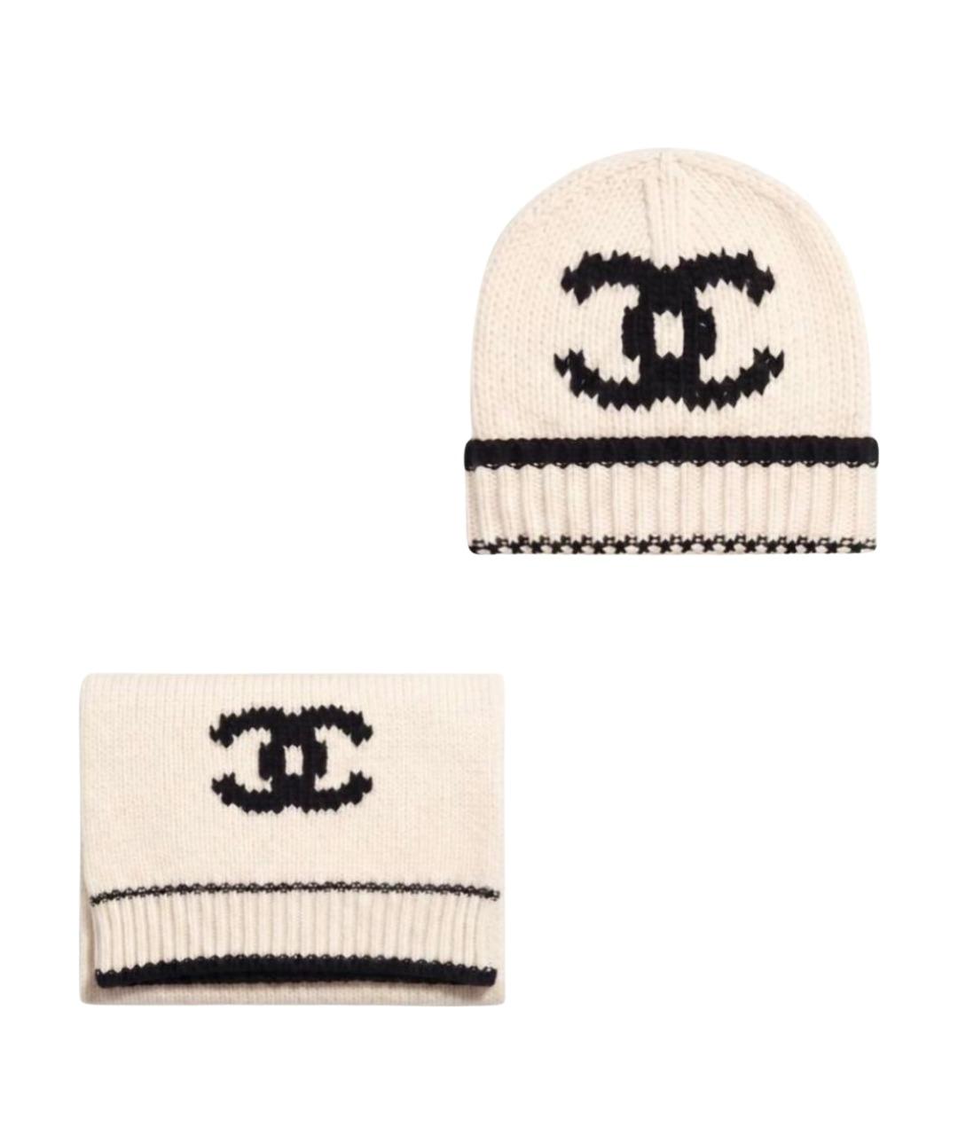 CHANEL Белая шапка, фото 1