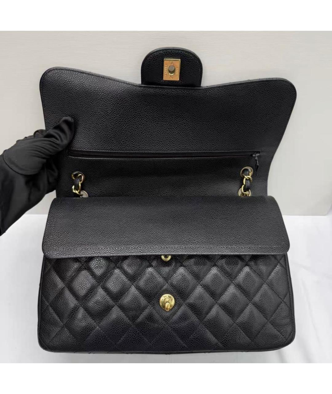 CHANEL Черная кожаная сумка через плечо, фото 6