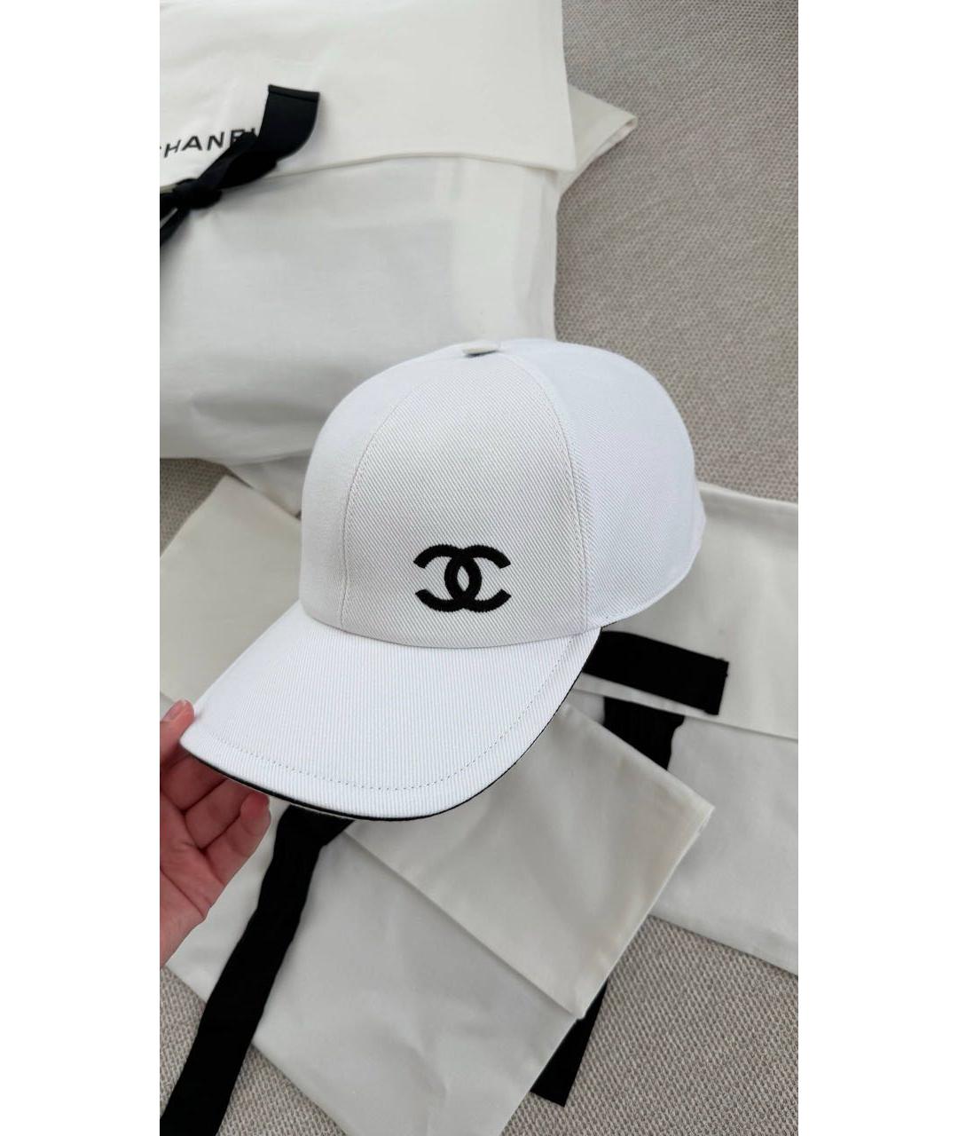 CHANEL Белая хлопковая кепка, фото 2
