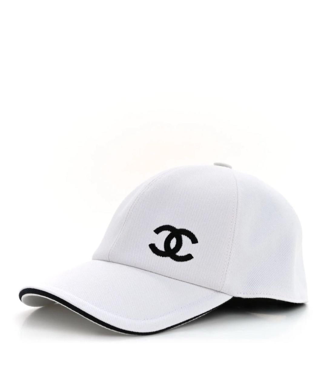 CHANEL Белая хлопковая кепка, фото 3