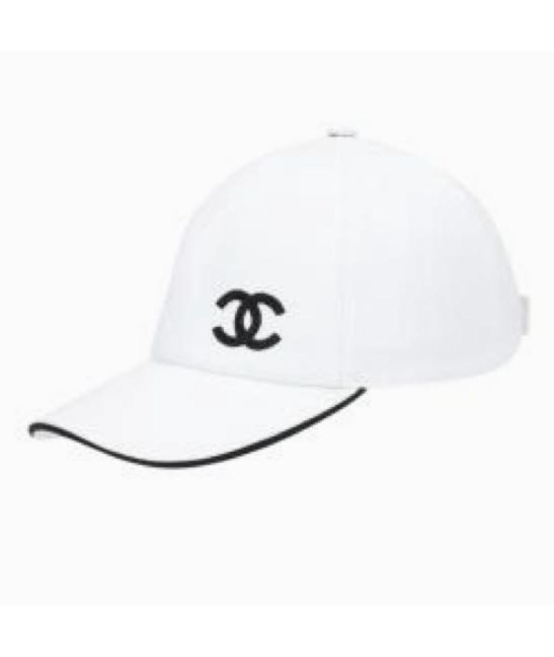 CHANEL Белая хлопковая кепка, фото 4
