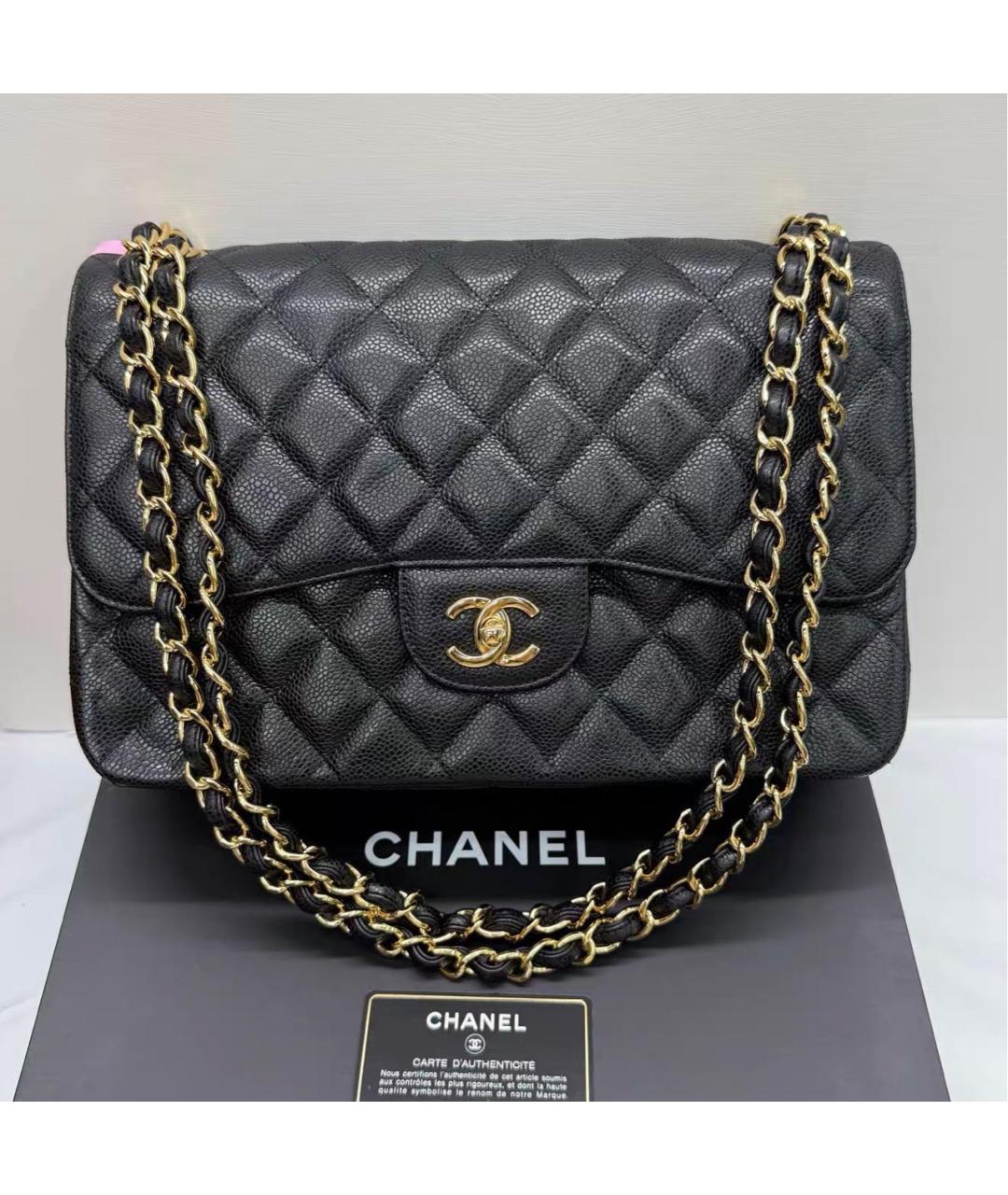 CHANEL Черная кожаная сумка через плечо, фото 6