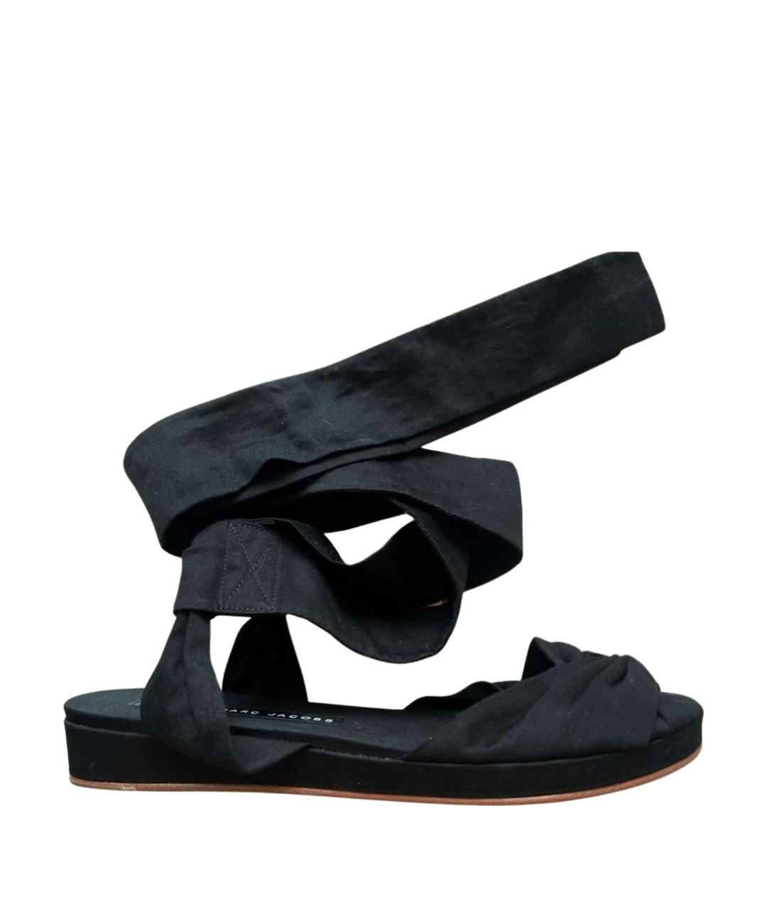 MARC BY MARC JACOBS Черные текстильные босоножки, фото 1