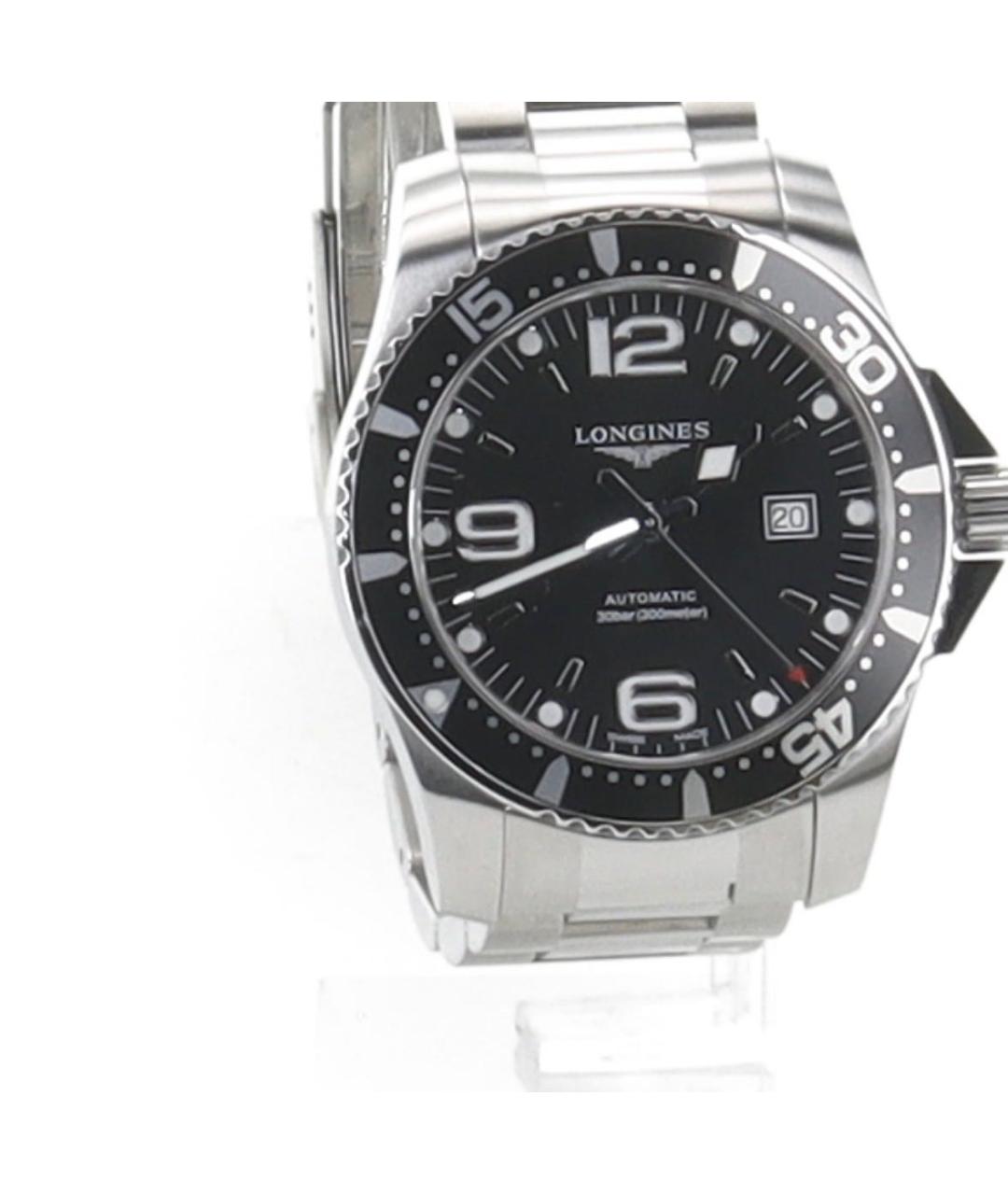 LONGINES Черные стальные часы, фото 7