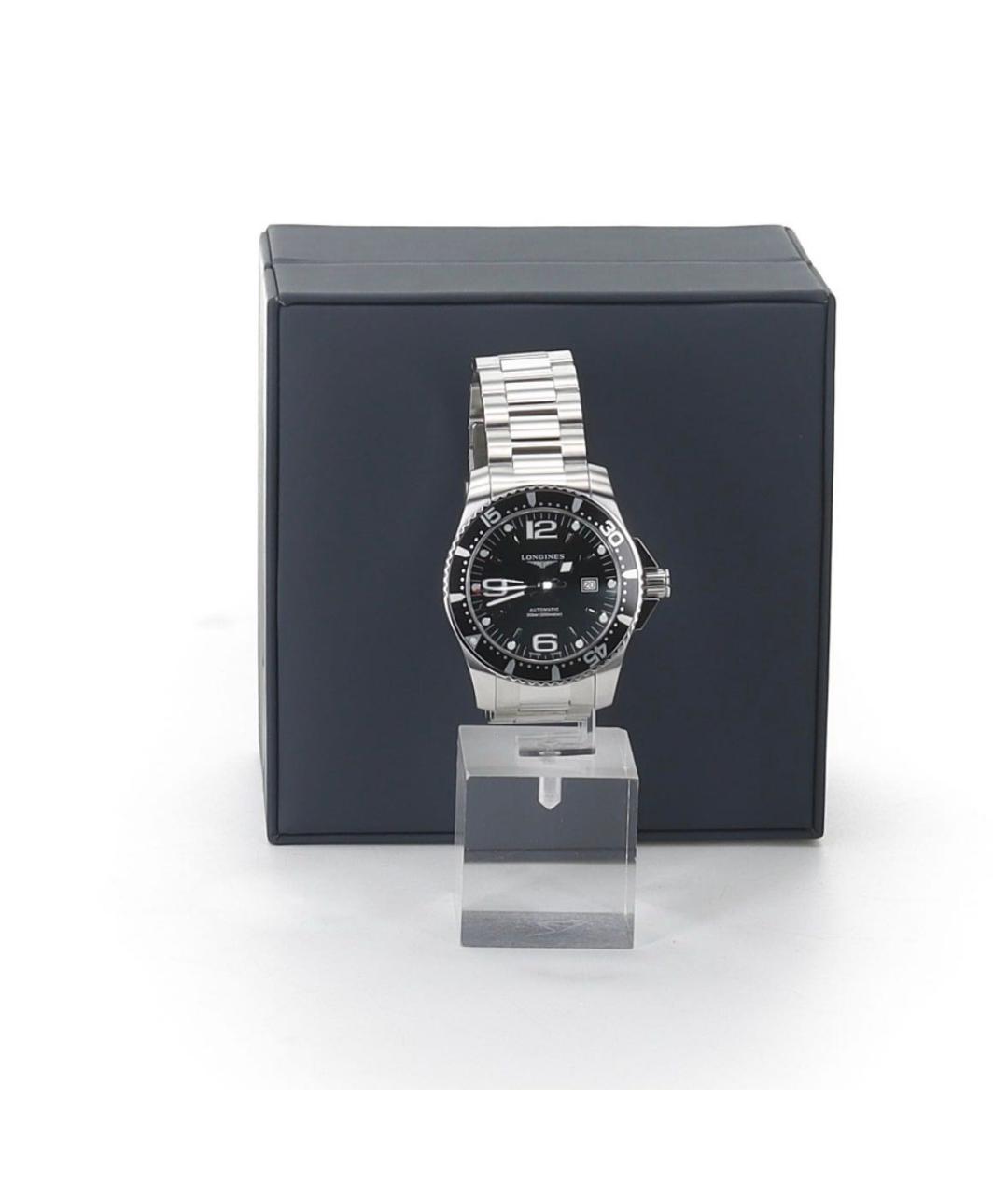 LONGINES Черные стальные часы, фото 8