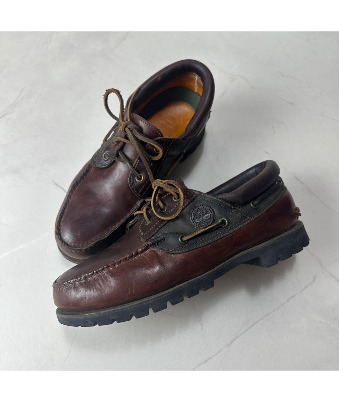 TIMBERLAND Коричневые кожаные низкие ботинки, фото 3