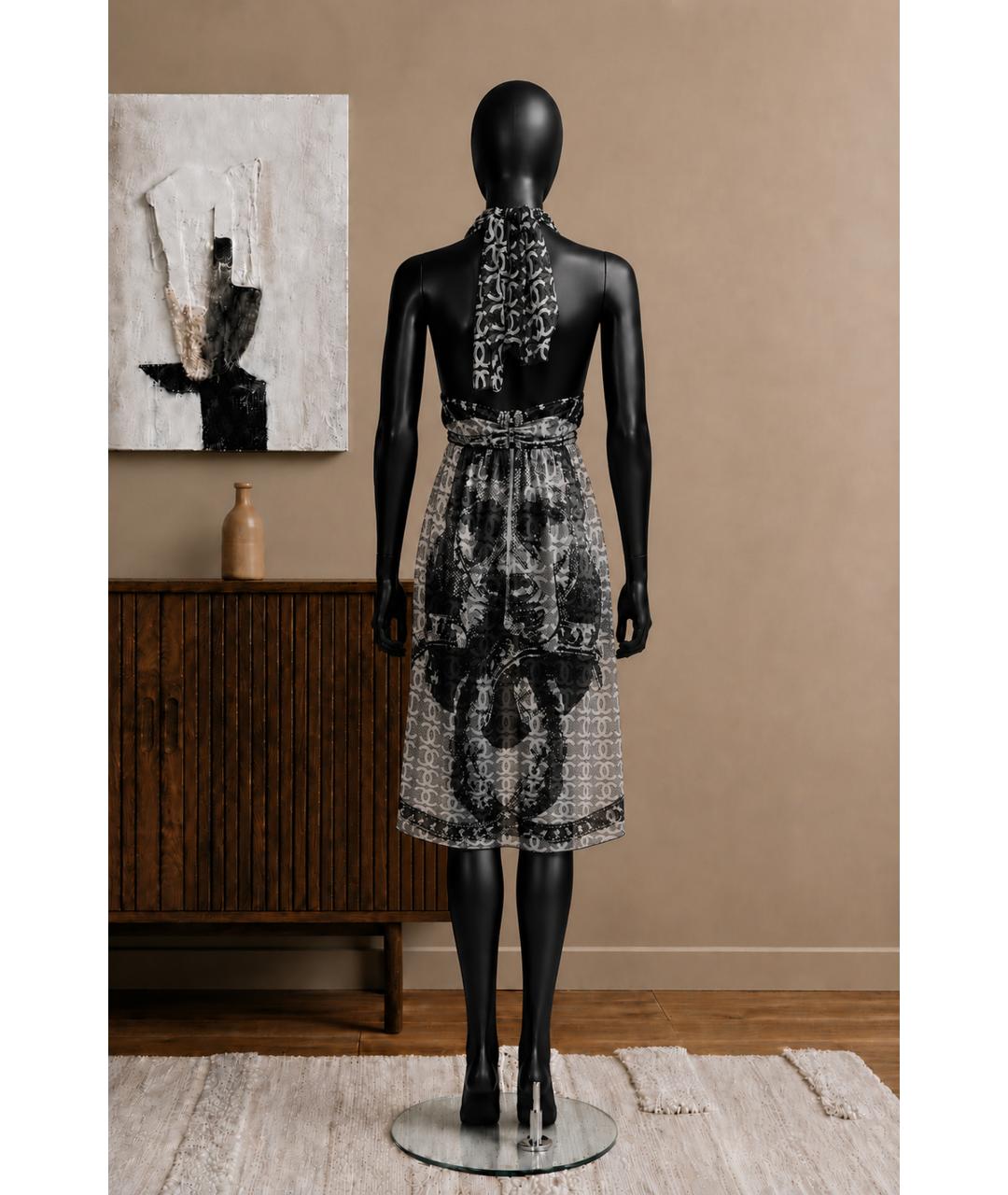 CHANEL Мульти шелковое повседневное платье, фото 4