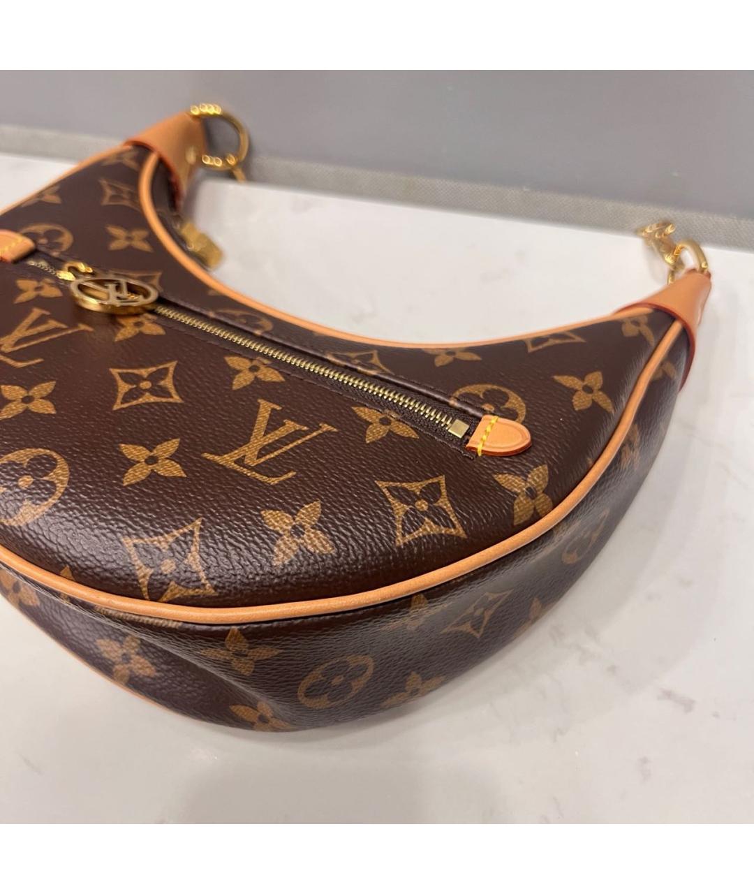 LOUIS VUITTON Коричневая сумка через плечо из искусственной кожи, фото 4