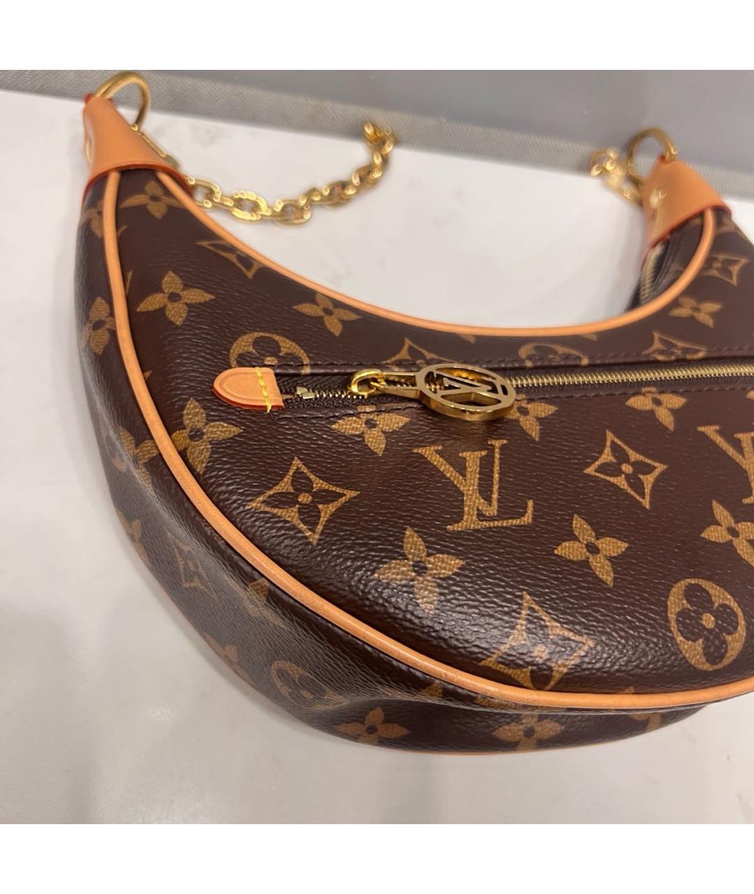 LOUIS VUITTON Коричневая сумка через плечо из искусственной кожи, фото 6
