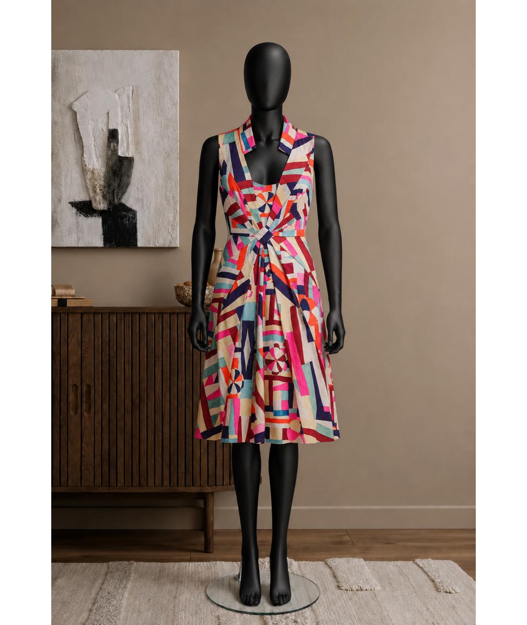 CHANEL Мульти шелковое повседневное платье, фото 3