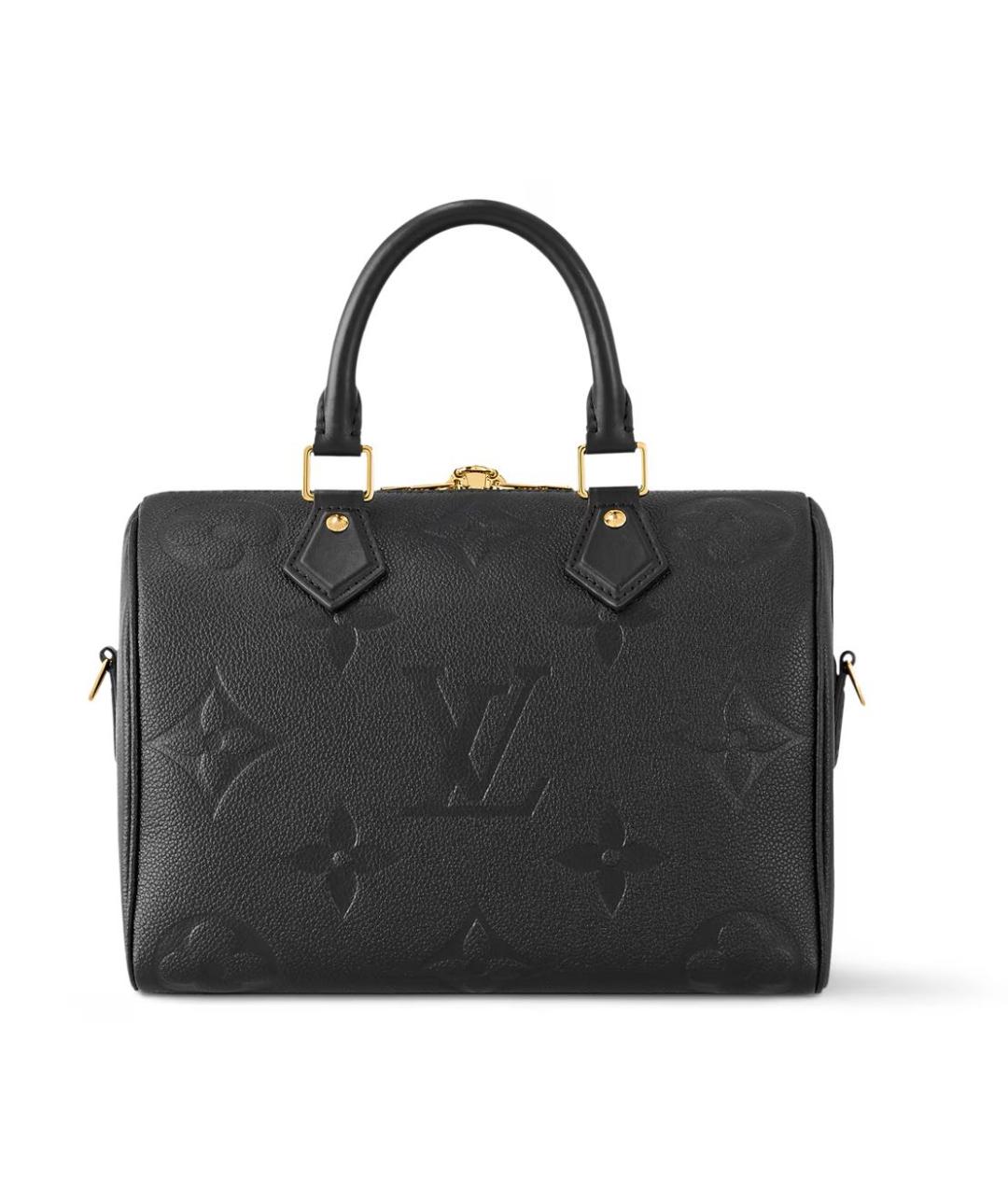 LOUIS VUITTON Черная кожаная сумка с короткими ручками, фото 5