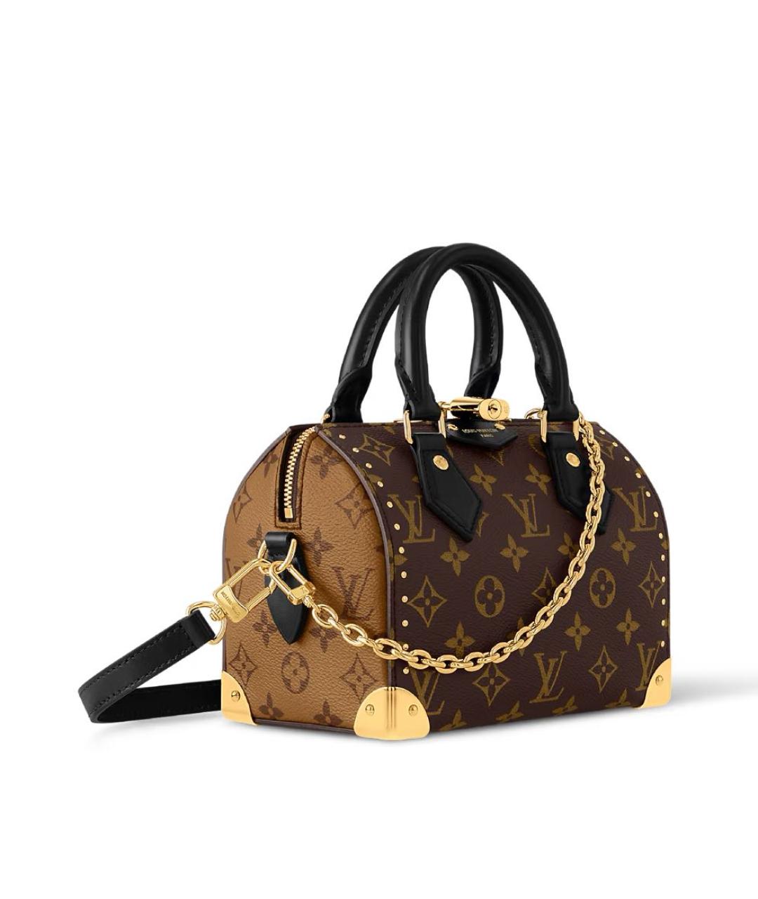LOUIS VUITTON Коричневая кожаная сумка с короткими ручками, фото 2