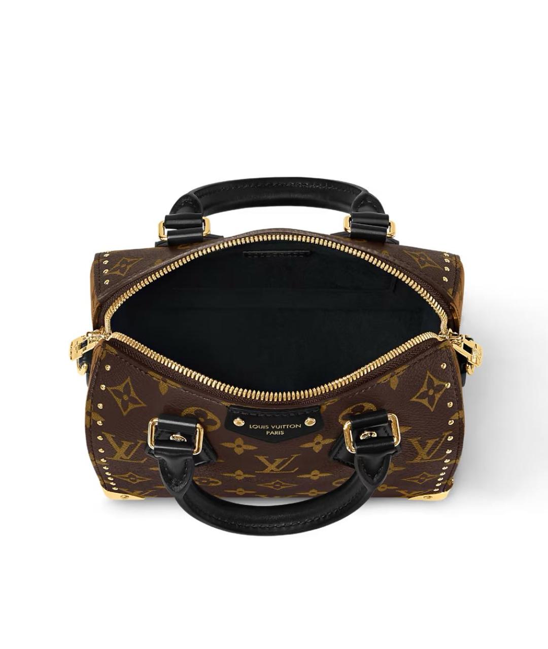 LOUIS VUITTON Коричневая кожаная сумка с короткими ручками, фото 3