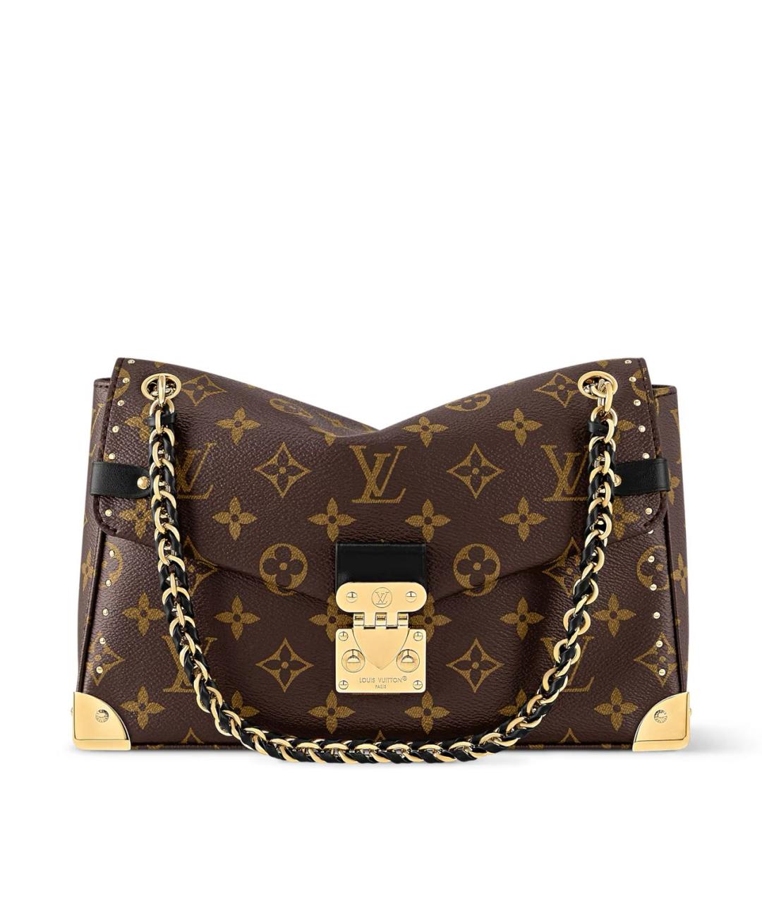 LOUIS VUITTON Коричневая кожаная сумка через плечо, фото 7