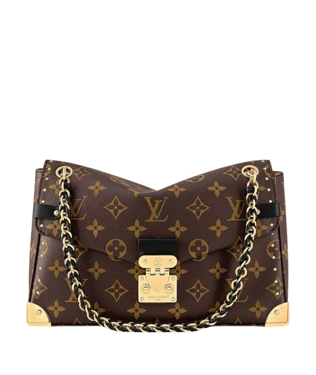 LOUIS VUITTON Коричневая кожаная сумка через плечо, фото 1