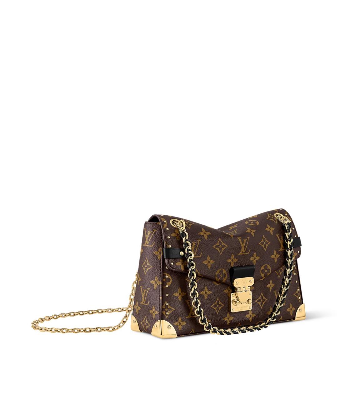 LOUIS VUITTON Коричневая кожаная сумка через плечо, фото 2