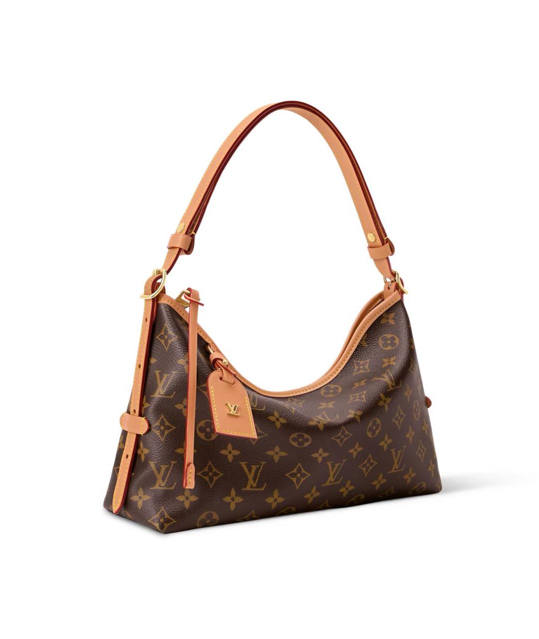 LOUIS VUITTON Коричневая кожаная сумка с короткими ручками, фото 2