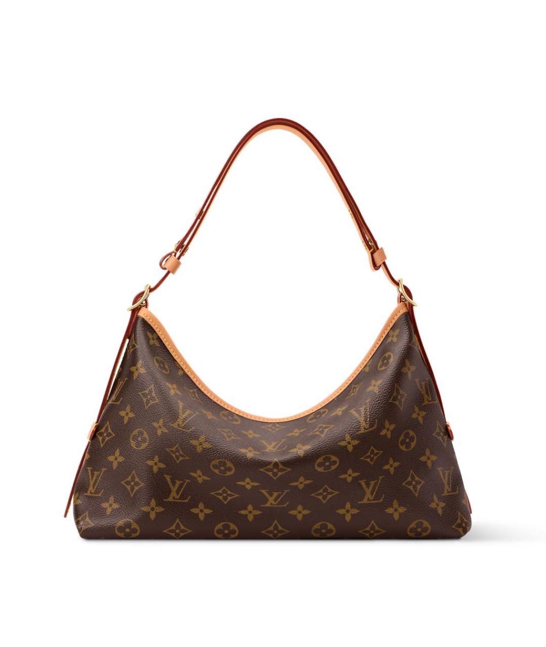 LOUIS VUITTON Коричневая кожаная сумка с короткими ручками, фото 4