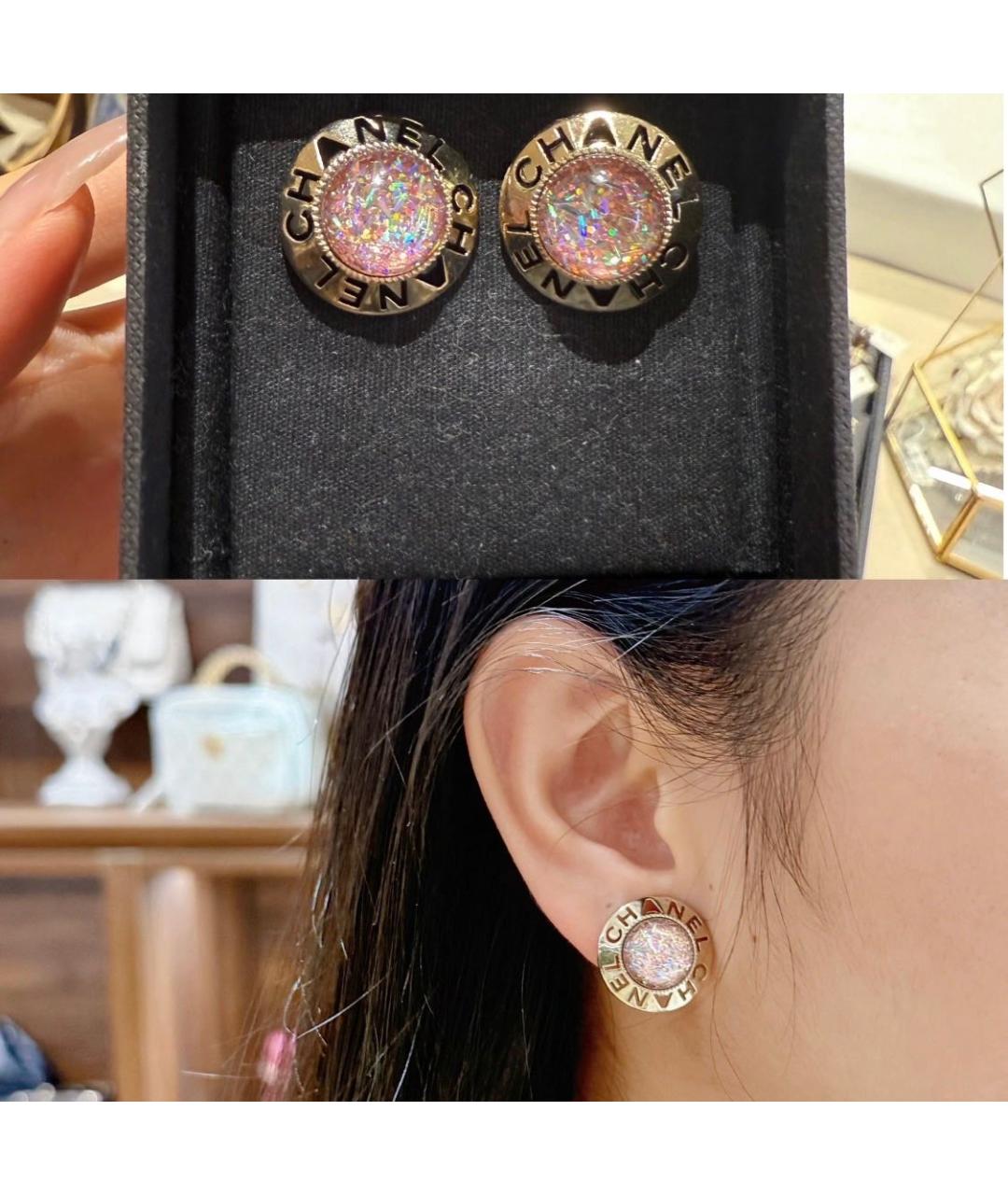 CHANEL Золотые серьги, фото 6