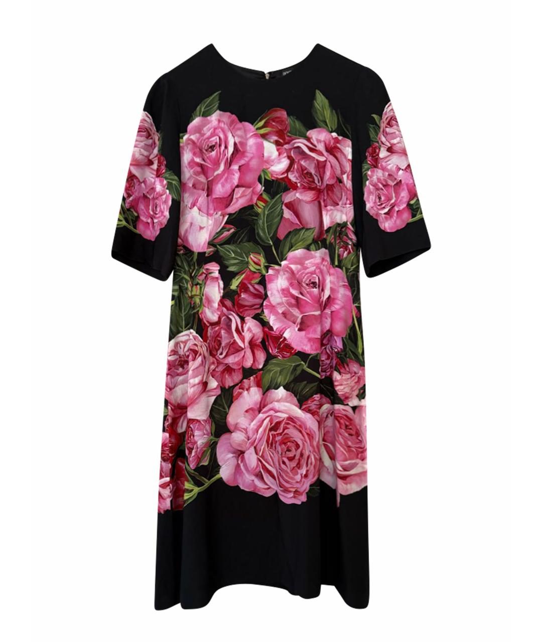 DOLCE&GABBANA Мульти шелковое платье, фото 1