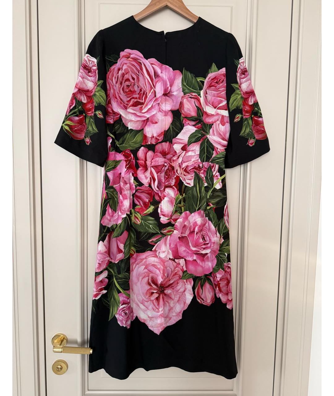 DOLCE&GABBANA Мульти шелковое платье, фото 2