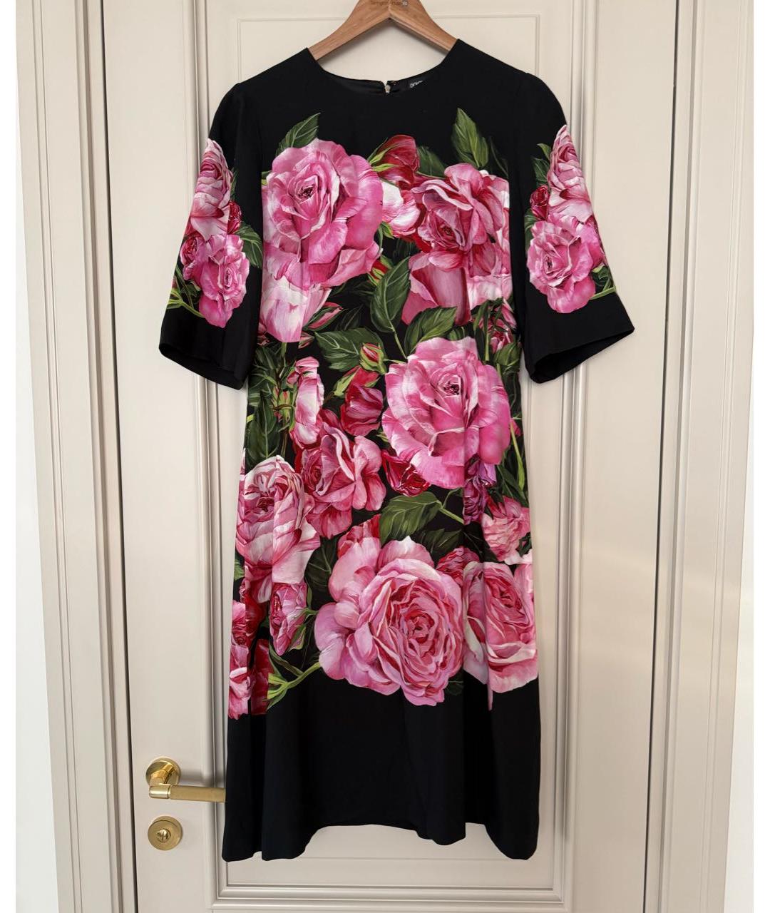 DOLCE&GABBANA Мульти шелковое платье, фото 6